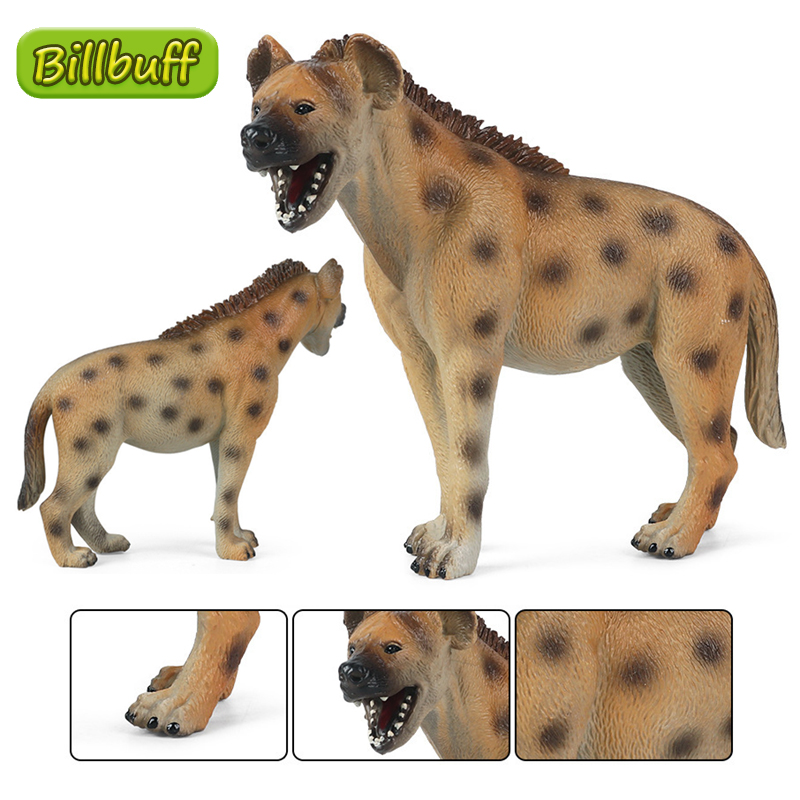 Kids First Education - 11cm シミュレーション野生動物世界動物園 ABS ハイエナモデル フィギュア アクションコレクション