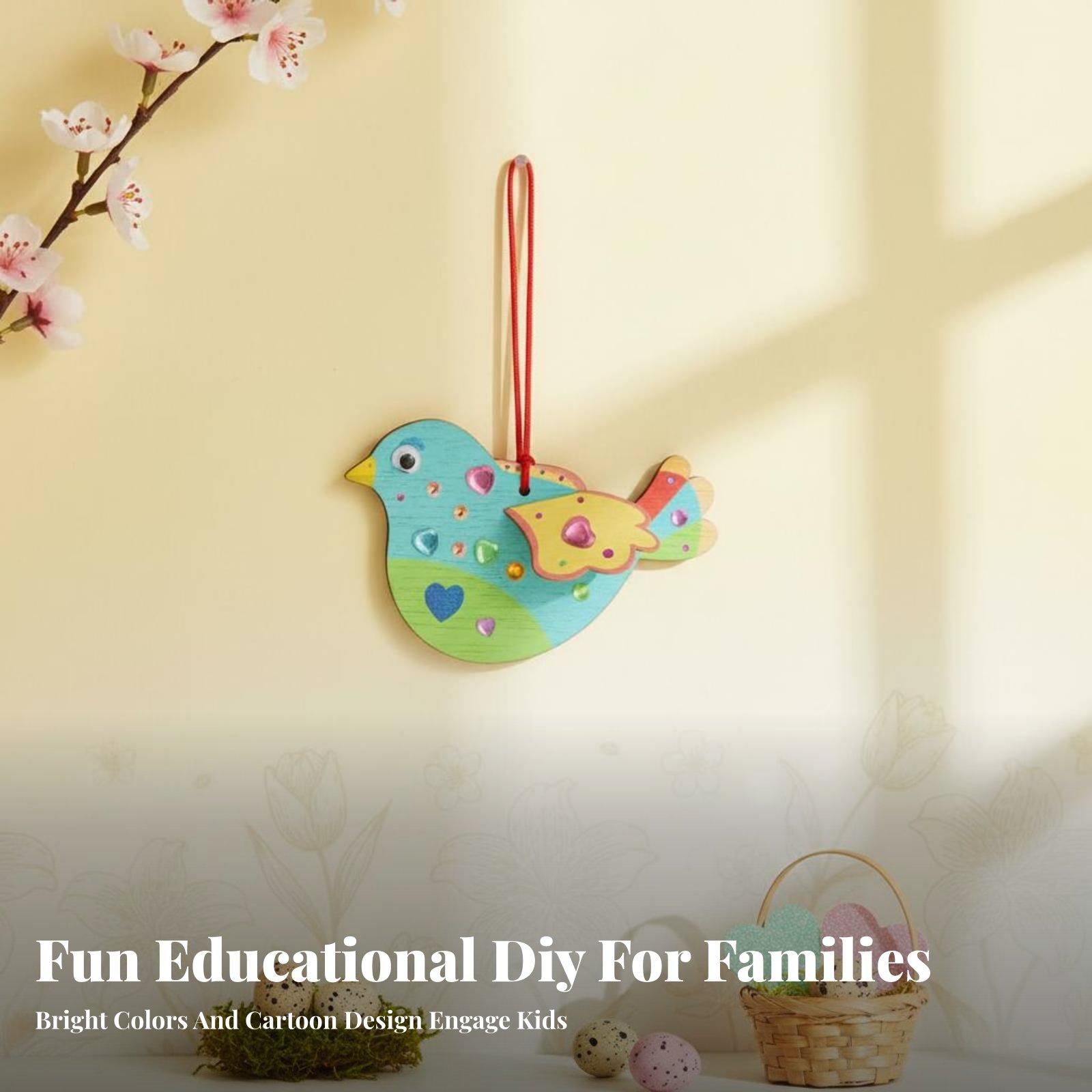 子供向けDIY木製鳥オーナメントクラフトキット 3Dパズルペ - Kids Education Activities のレビューと価格
