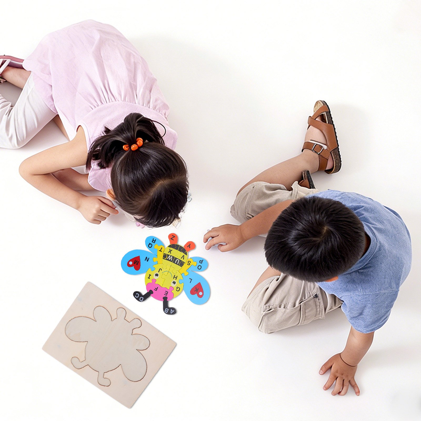 木製アルファベットパズル（蜂の形）、モンテッソーリ教育法に基 - Abc Kids Early Education のレビューと価格