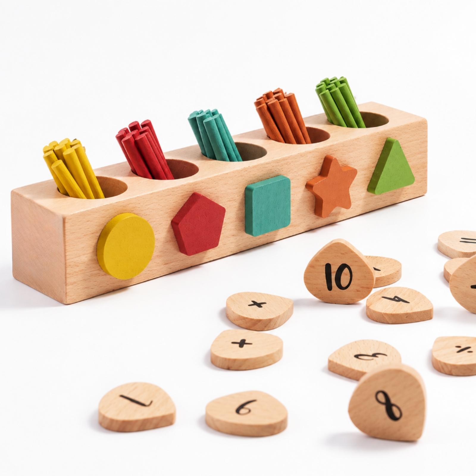子供向けの木製知育玩具。モンテッソーリ教育に基づいた、数字を - Kids Education Number のレビューと価格